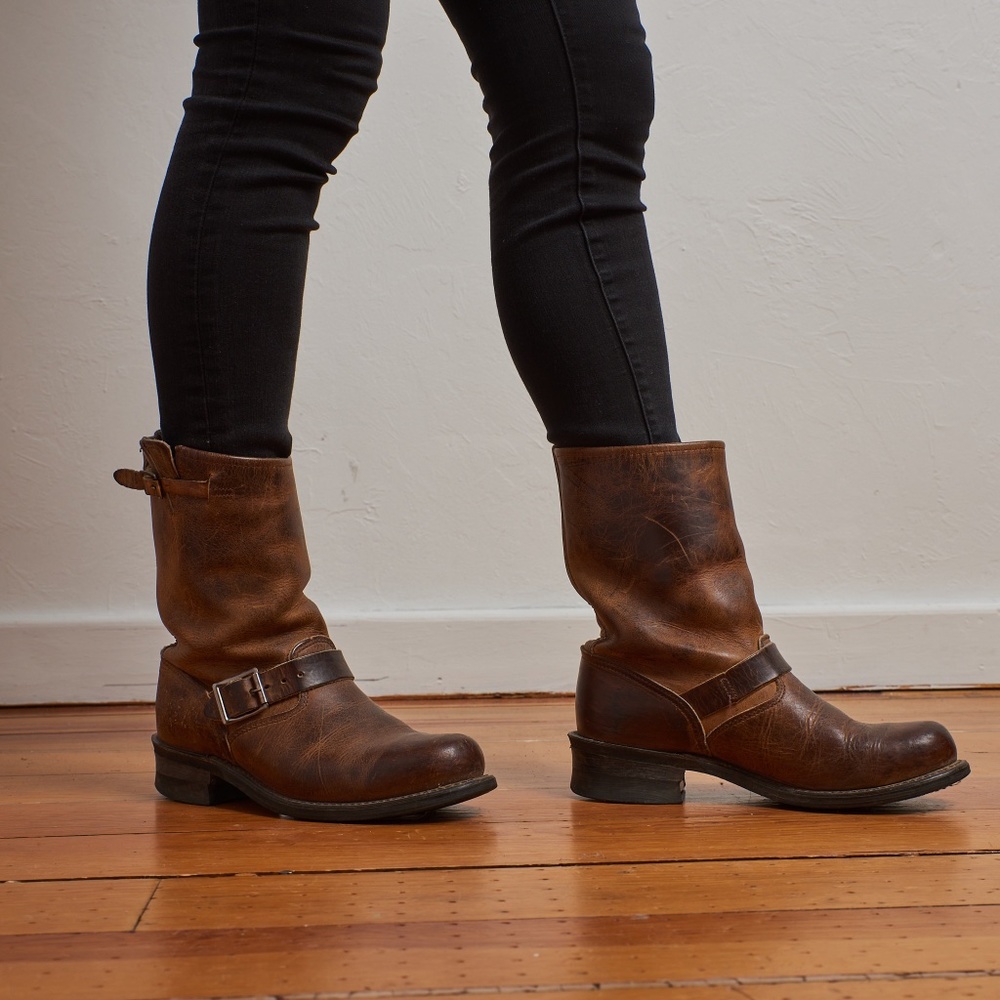 FRYE Veronica Short Moto Boots Size 8.5